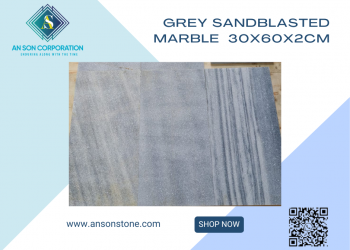 grey sandblasted marble for outdoor space