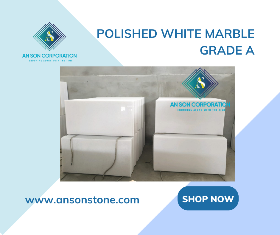 polished white marble grade a