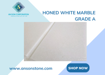 honed white marble grade A